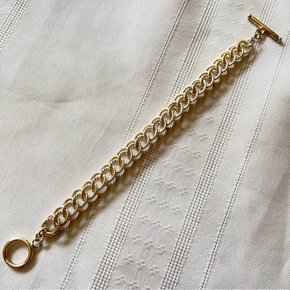 Chainmaille Rope & Smooth Texture Rings Bracelet Double Link Charm Bracelet - Picture 4 of 16